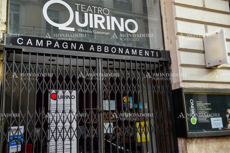 Quirino Theater closed due to the Coronavirus pandemic (Covid-19). Rome (Italy), April 30th 2020
