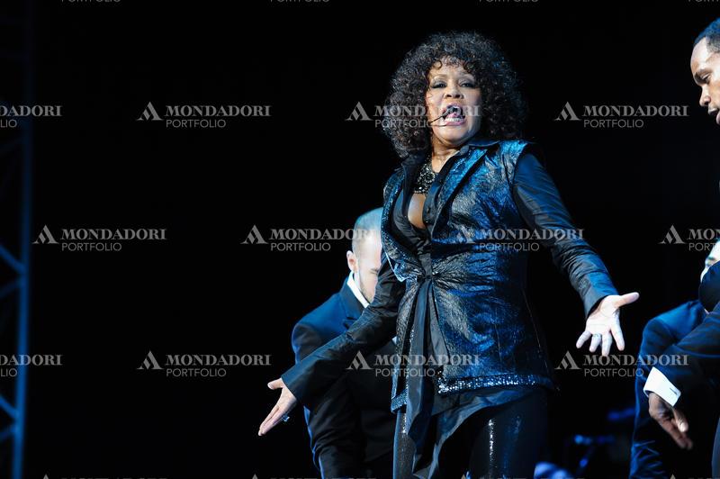 American singer Whitney Houston in concert at Palalottomatica. Rome (Italy), May 4th, 2010