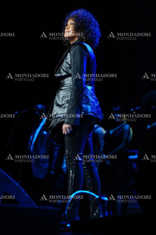American singer Whitney Houston in concert at Palalottomatica. Rome (Italy), May 4th, 2010