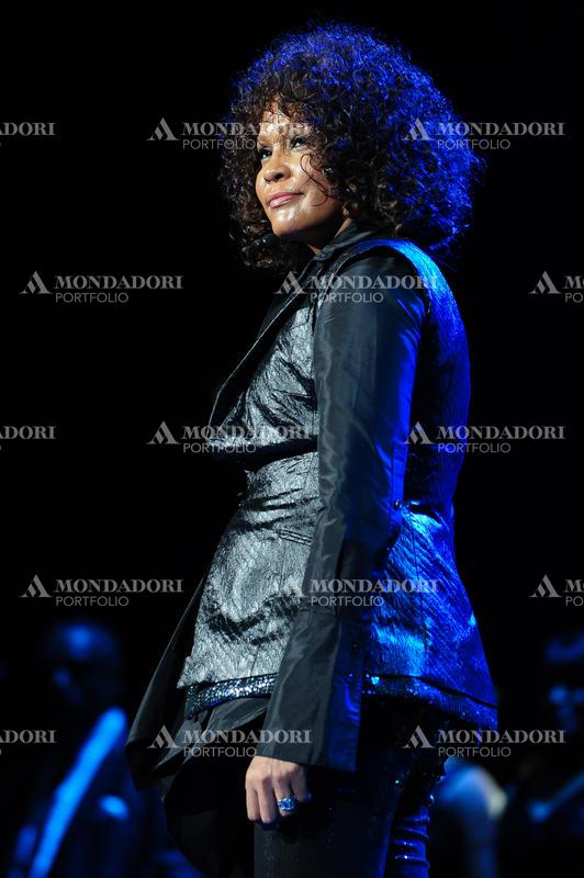 American singer Whitney Houston in concert at Palalottomatica. Rome (Italy), May 4th, 2010