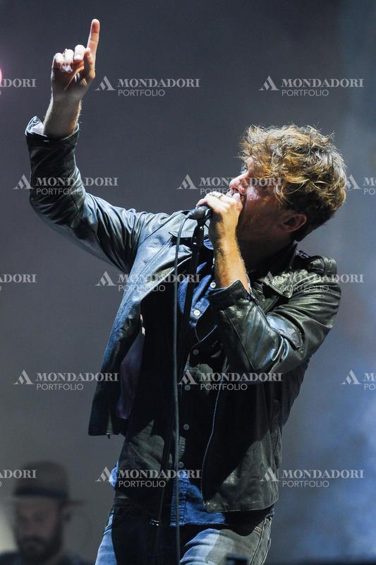 Scottish singer-songwriter Paolo Nutini during the concert at the festival Rock in Rome, at the Capannelle Hippodrome. Rome (italy), July 19th, 2014
