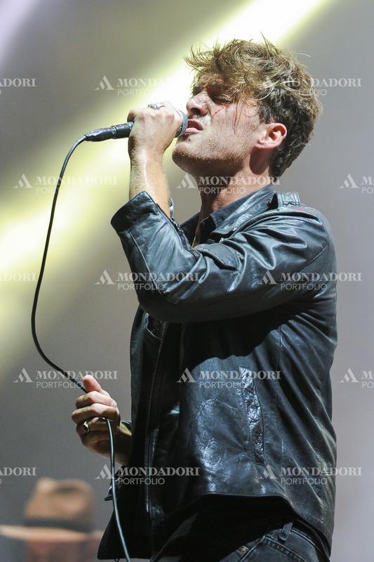 Scottish singer-songwriter Paolo Nutini during the concert at the festival Rock in Rome, at the Capannelle Hippodrome. Rome (italy), July 19th, 2014
