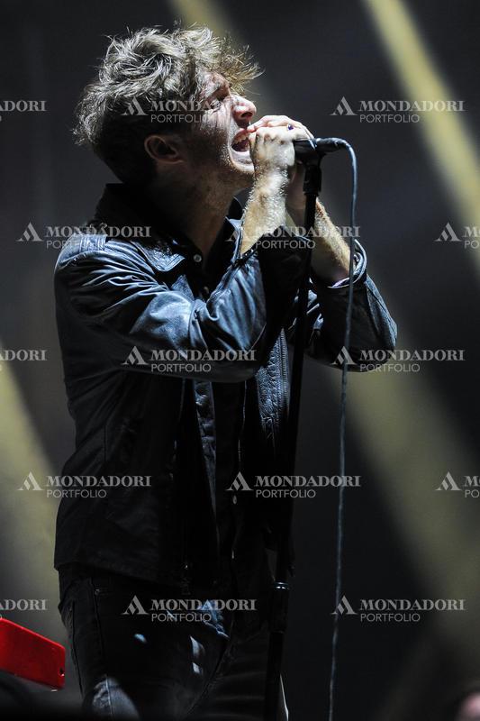 Scottish singer-songwriter Paolo Nutini during the concert at the festival Rock in Rome, at the Capannelle Hippodrome. Rome (italy), July 19th, 2014
