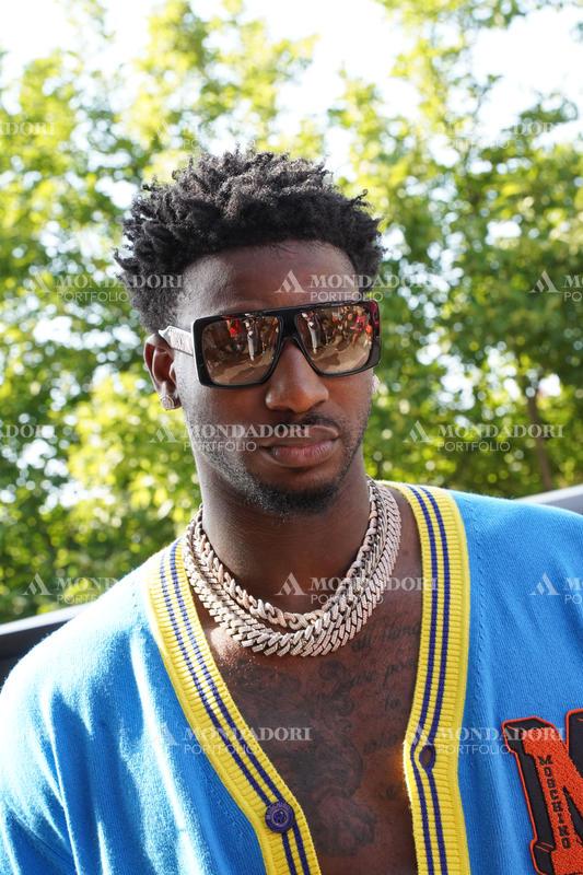 American basketball player Jaren Jackson Jr. guest at the Moschino fashion show of Milan Fashion Week Men's Collection Spring Summer 2023. Milan (Italy), June 19th, 2022