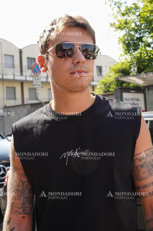 Italian singer Federico Rossi guest at the Moschino fashion show of Milan Fashion Week Men's Collection Spring Summer 2023. Milan (Italy), June 19th, 2022