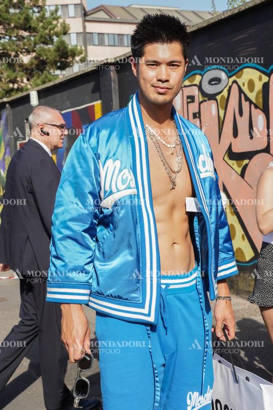 American actor Ross Butler guest at the Moschino fashion show of Milan Fashion Week Men's Collection Spring Summer 2023. Milan (Italy), June 19th, 2022