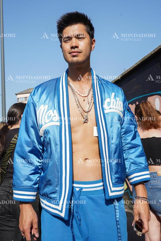 American actor Ross Butler guest at the Moschino fashion show of Milan Fashion Week Men's Collection Spring Summer 2023. Milan (Italy), June 19th, 2022