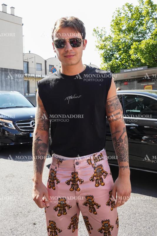 Italian singer Federico Rossi guest at the Moschino fashion show of Milan Fashion Week Men's Collection Spring Summer 2023. Milan (Italy), June 19th, 2022