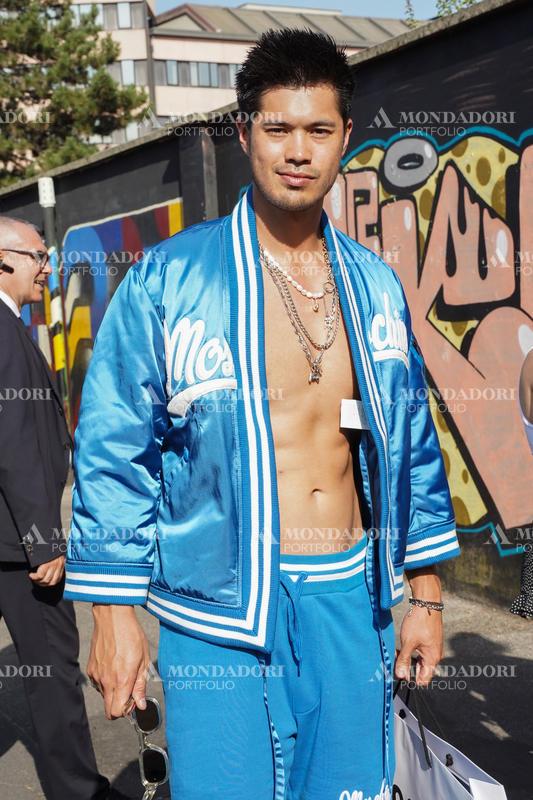 American actor Ross Butler guest at the Moschino fashion show of Milan Fashion Week Men's Collection Spring Summer 2023. Milan (Italy), June 19th, 2022