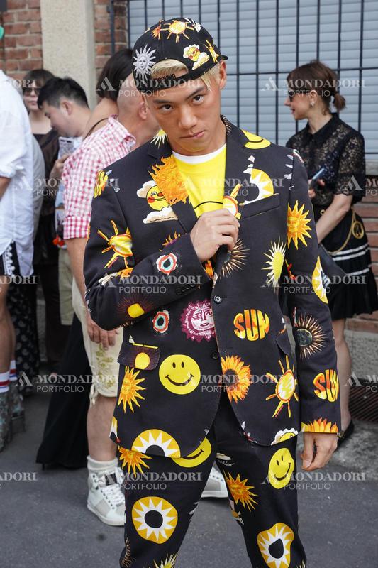 Taiwanese actor Cheng Chang Fan guest at the Moschino fashion show of Milan Fashion Week Men's Collection Spring Summer 2023. Milan (Italy), June 19th, 2022