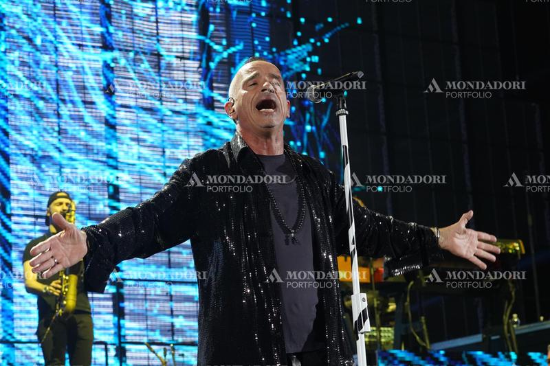 Italian singer Eros Ramazzotti in concert at the Mediolanum Forum in Assago. Milan (Italy), March 15th, 2023