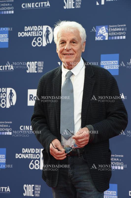 Italian actor, director and screenwriter Michele Placido during the red carpet for the award ceremony of the David di Donatello 2023. Rome (Italy), May 10th, 2023.