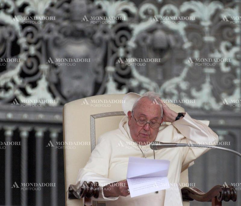 Pope Francis during the general audience in St. Peter’s Square. Vatican City (Vatican), June 28th, 2023