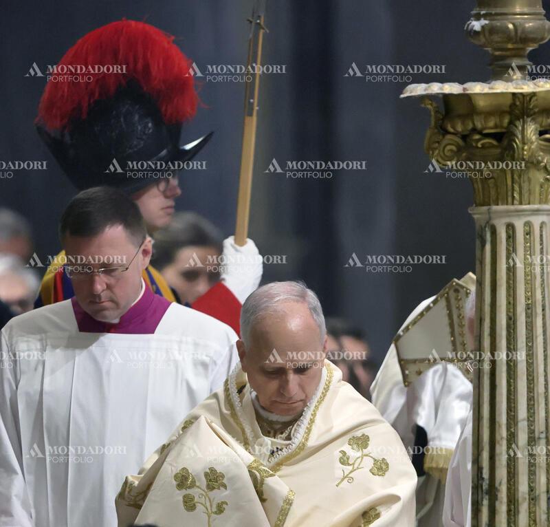 Pope Leo XIV celebrates the evening Mass of the Lord's Supper in the Basilica of St. John Lateran